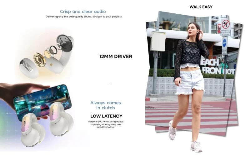 Noise Air Clips 2 specs and girl image